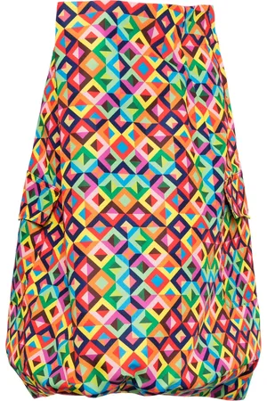 Comme des Garçons Geometric-print asymmetric skirt