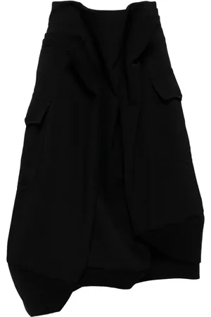 Comme des Garçons Asymmetric wool midi skirt