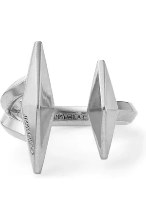 Jimmy Choo Logo-engraved open ring