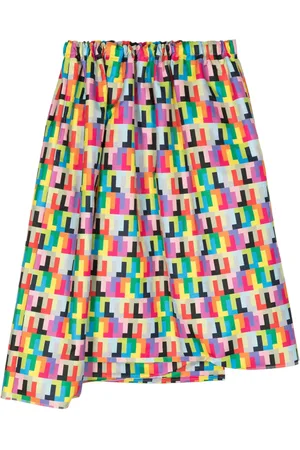 Comme des Garçons Geometric-print asymmetric skirt