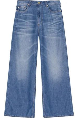 Ganni Mid-rise wide-leg jeans