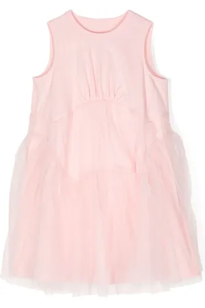 JNBY by JNBY Tulle-overlay cotton dress