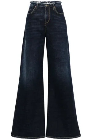 Dorothee Schumacher Frayed-detail wide-leg jeans