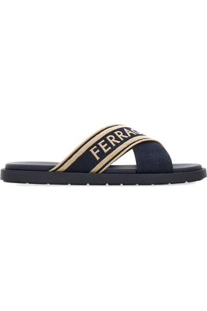 Salvatore Ferragamo Crossover-strap cotton sandals