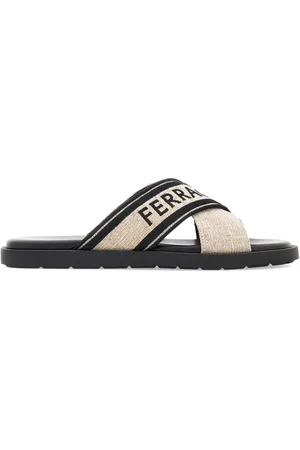 Salvatore Ferragamo Crossover-strap cotton sandals