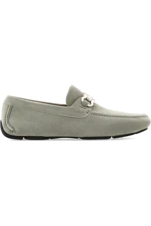 Salvatore Ferragamo Gancini suede driving shoes