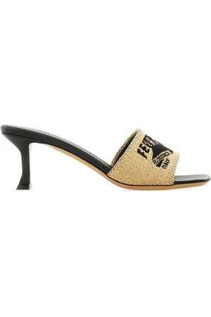 Salvatore Ferragamo 55mm jacquard raffia mules