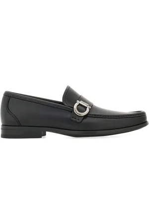 Salvatore Ferragamo Gancini-plaque leather loafers