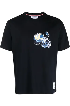 Thom Browne Rose-print cotton T-shirt