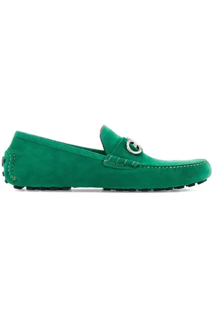 Salvatore Ferragamo Gancini suede loafers