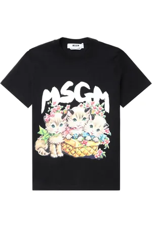 Msgm Logo-print cotton T-shirt