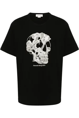Alexander McQueen Skull-embroidered cotton T-shirt