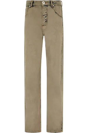 Salvatore Ferragamo Logo-patch cotton trousers