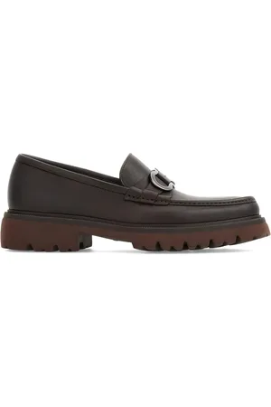 Salvatore Ferragamo Gancini-buckle leather loafers