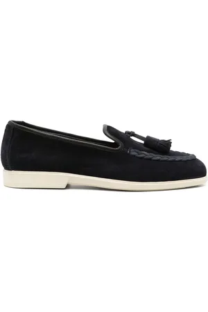 santoni Malibu suede loafers