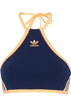 adidas Logo-print halterneck crop top