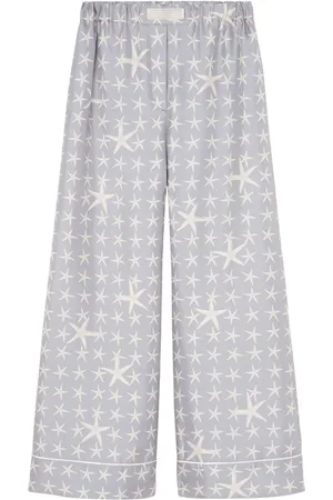 VERSACE Stella Marina silk trousers