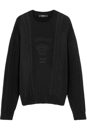 VERSACE Medusa Milano cable-knit sweater