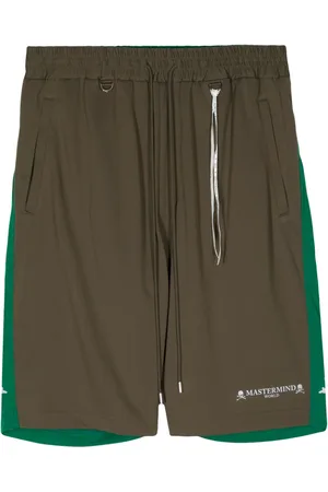 MASTERMIND Colour-block track shorts