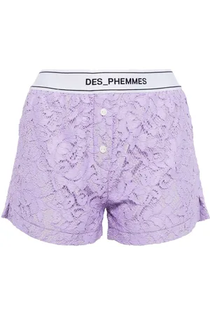 Des Phemmes Corded-lace mini shorts
