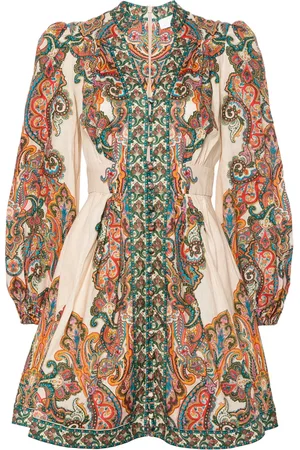 ZIMMERMANN Ottie Plunge linen mini dress