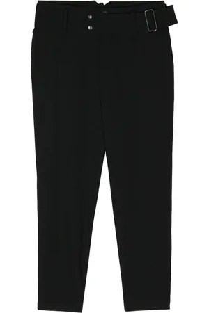 YOHJI YAMAMOTO Gabardine belted tapered trousers
