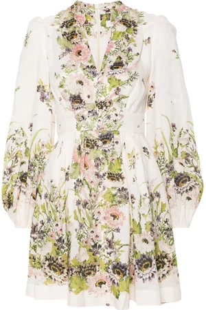 ZIMMERMANN Halliday Plunge linen mini dress