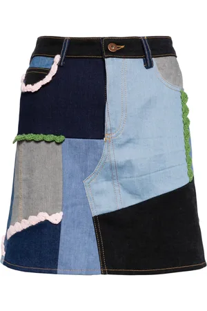 Cavia Patchwork denim miniskirt