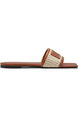VERSACE Theia Barocco raffia slides
