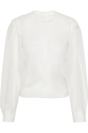 SYSTEM Semi-sheer jersey top