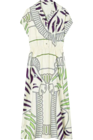 Tory Burch Printed silk twill shirtdress