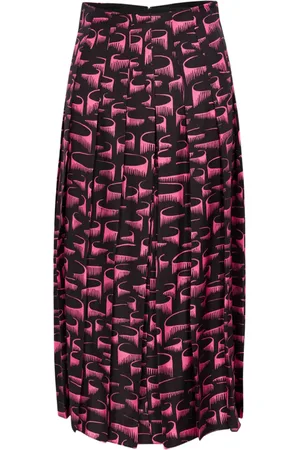 Ace The Leslie abstract-print midi skirt
