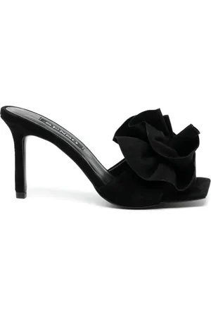 SENSO Harlow 100mm floral-appliqué mules