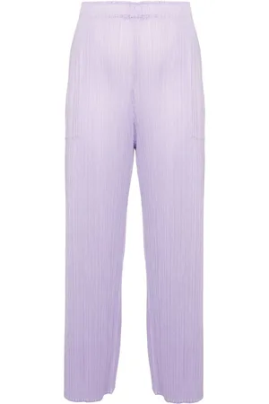 PLEATS PLEASE ISSEY MIYAKE April plissé straight-leg trousers