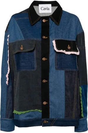 Cavia Crochet-trim patchwork jacket