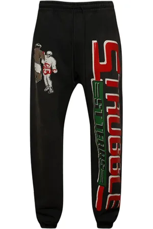 SAINT MXXXXXX Logo-print cotton track pants