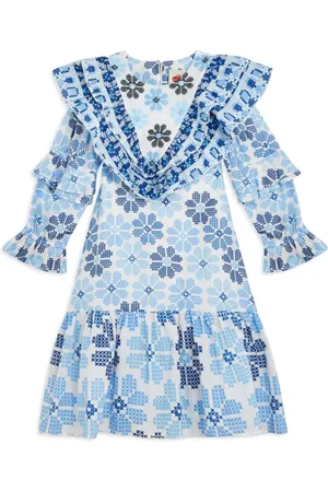 Farm Rio Floral-print ruffled dress