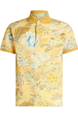 Etro Floral-print cotton polo shirt