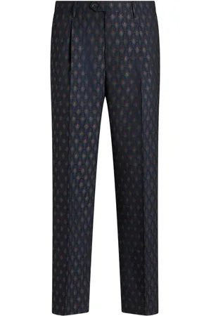 Etro Mid-rise jacquard tailored trousers