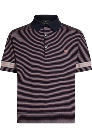 Etro Striped knitted polo shirt