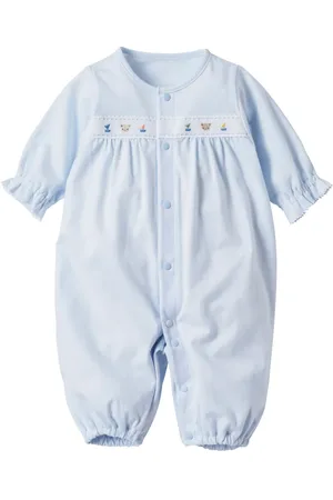Familiar Emboidered motif cotton romper
