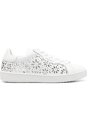 Twin-Set Laser-cut leather sneakers