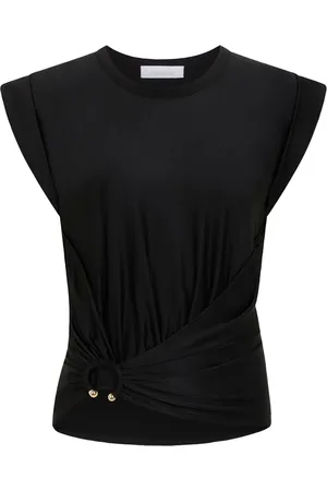 Paco rabanne Asymmetric gathered-detail blouse