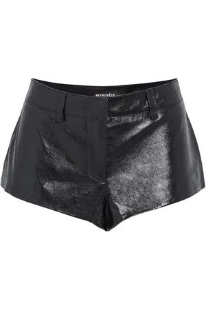 Retrofete Aven leather mini shorts