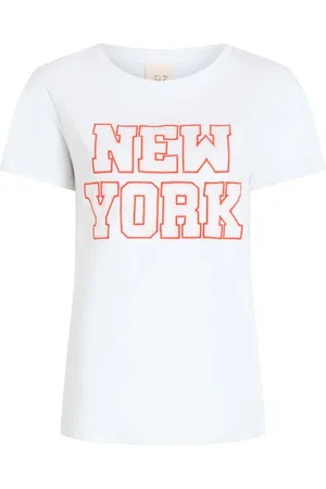 Cinq A Sept Slogan-print cotton T-shirt