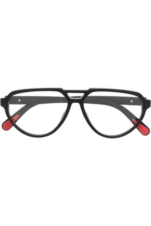 Moncler Logo-plaque pilot-frame glasses