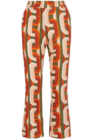 La DoubleJ 24/7 Prometheus-print kick-flare trousers