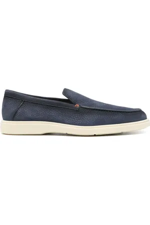 santoni Pebbled suede loafers