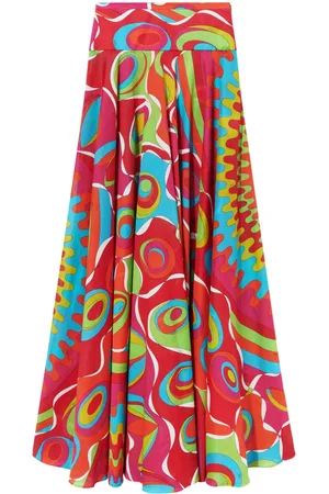 Puccini Bersaglio-print cotton maxi skirt