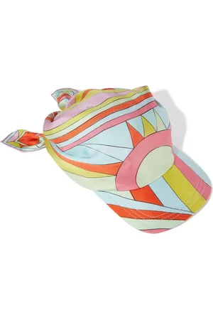 Puccini Iride-print silk visor hat